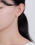 Radiant Curve 18K 镀金纯银耳钉